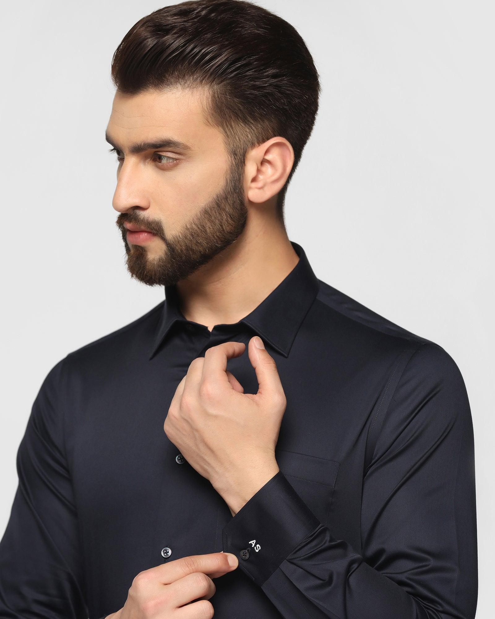 Solid Formal Shirt in Navy (Sailor) - Blackberrys