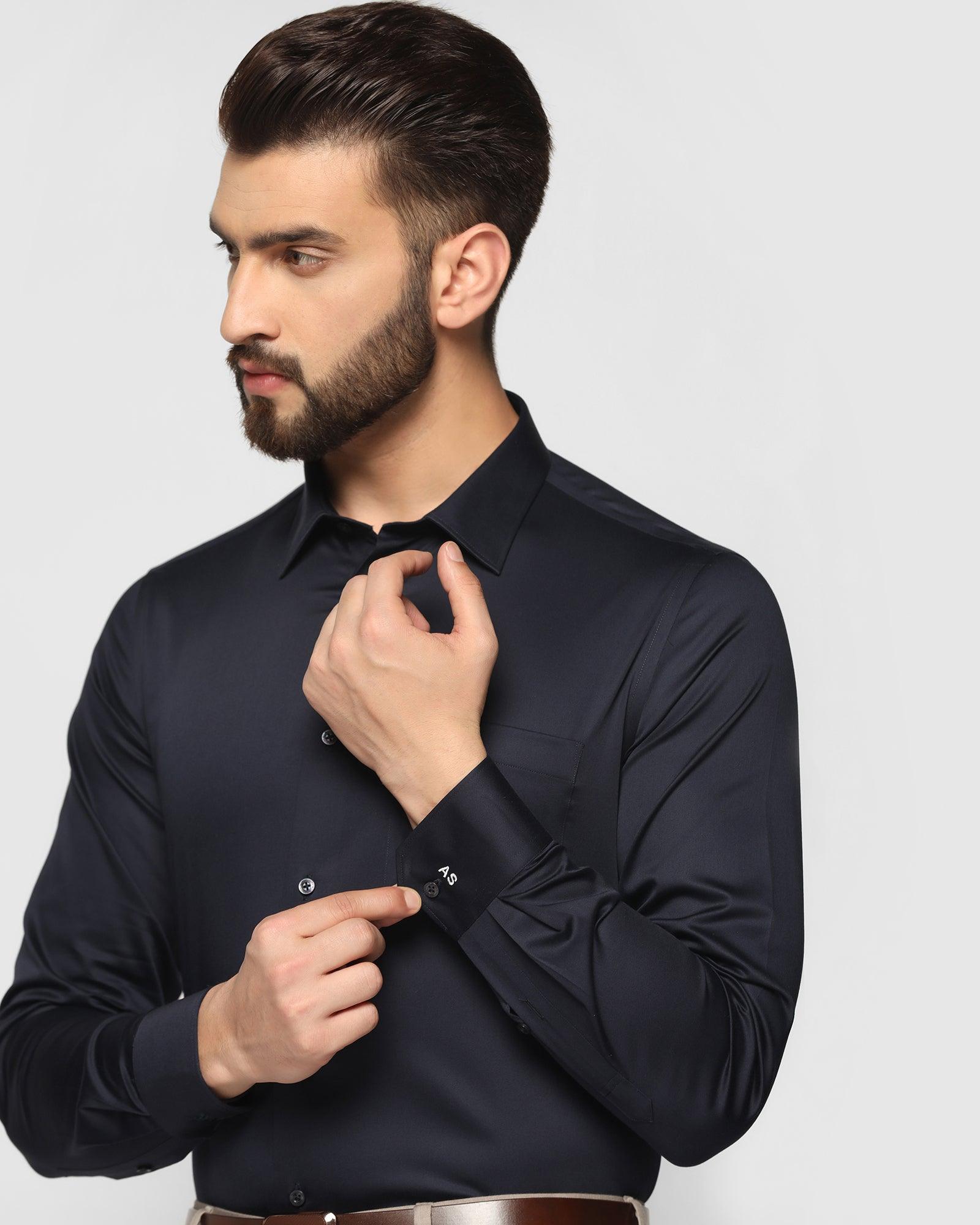 Solid Formal Shirt in Navy (Sailor) - Blackberrys