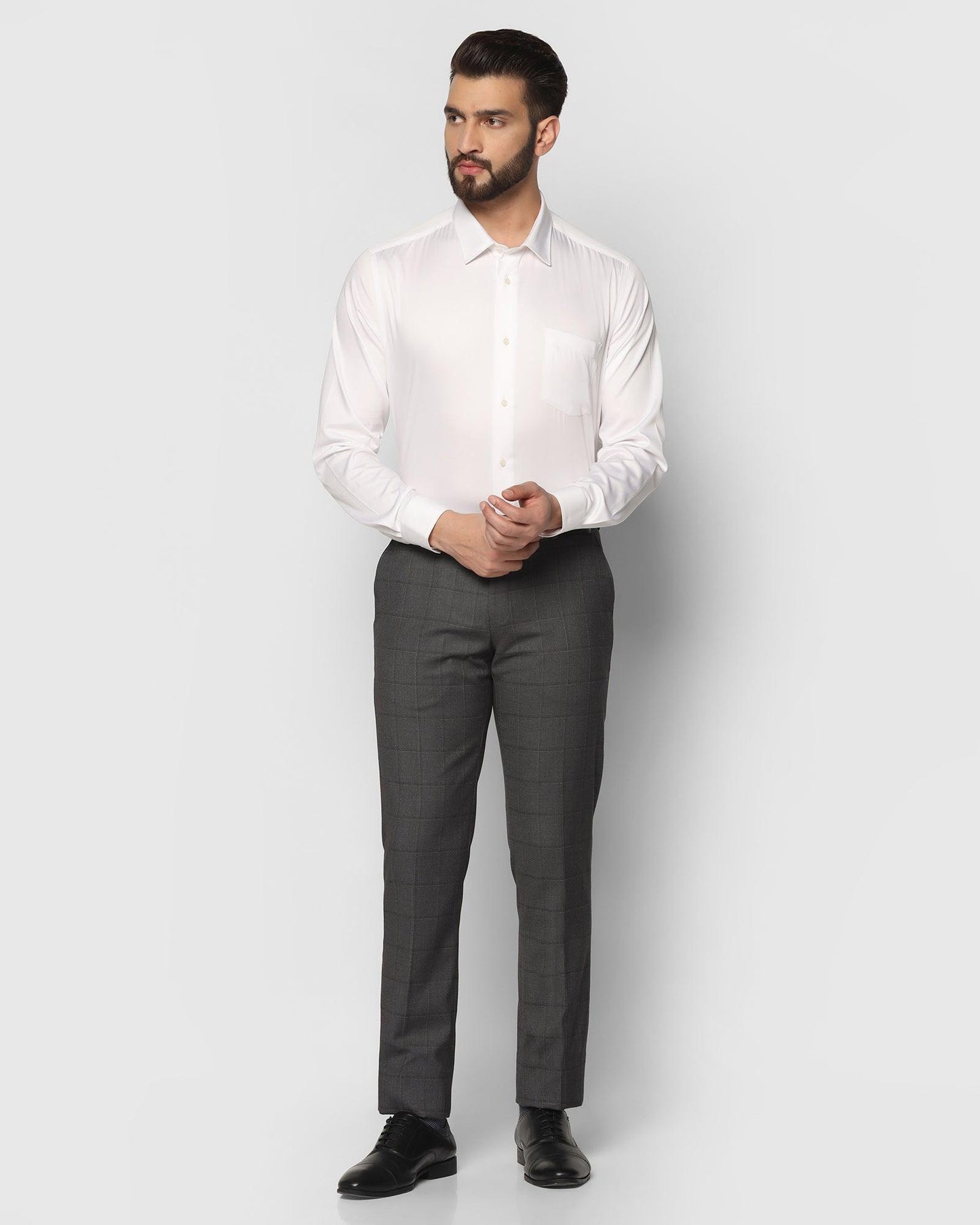 Solid Formal Shirt in White (Sailor) - Blackberrys