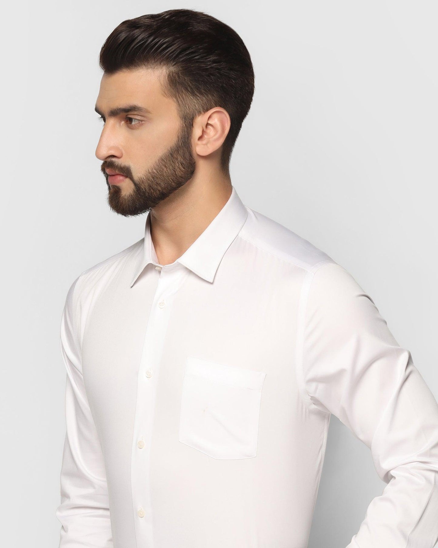 Solid Formal Shirt in White (Sailor) - Blackberrys