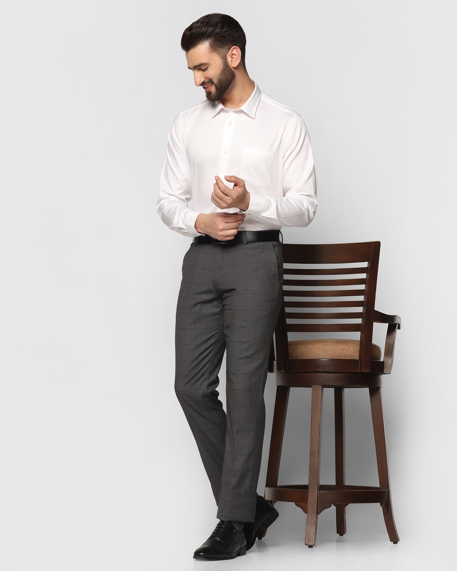 Solid Formal Shirt in White (Sailor) - Blackberrys