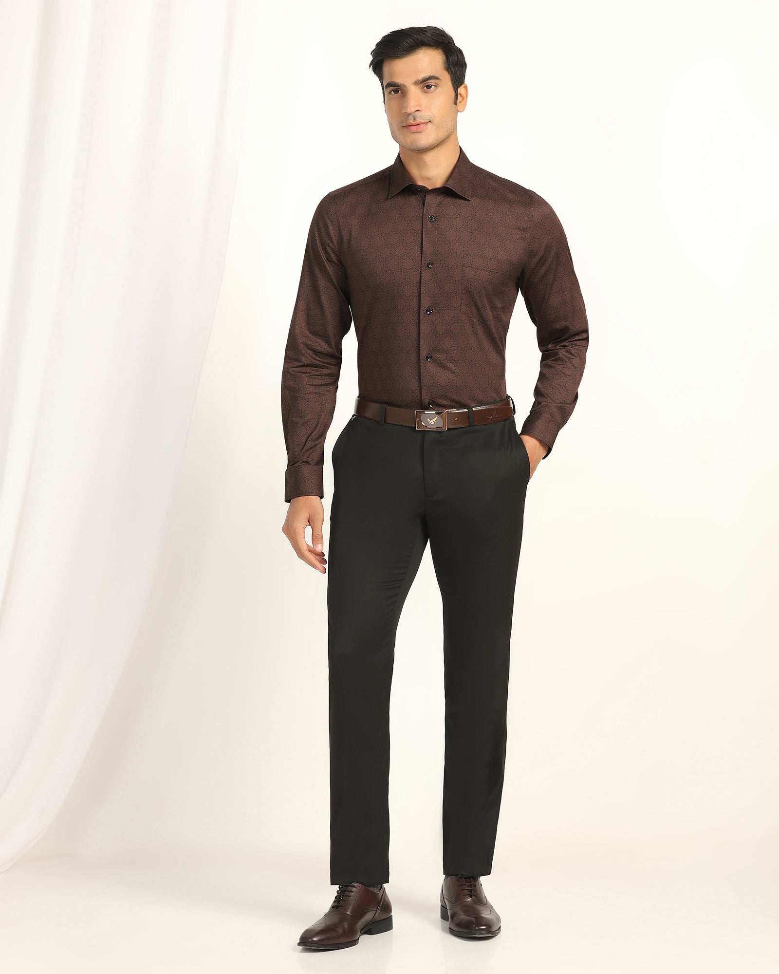 Formal Black Printed Shirt -  Enzo