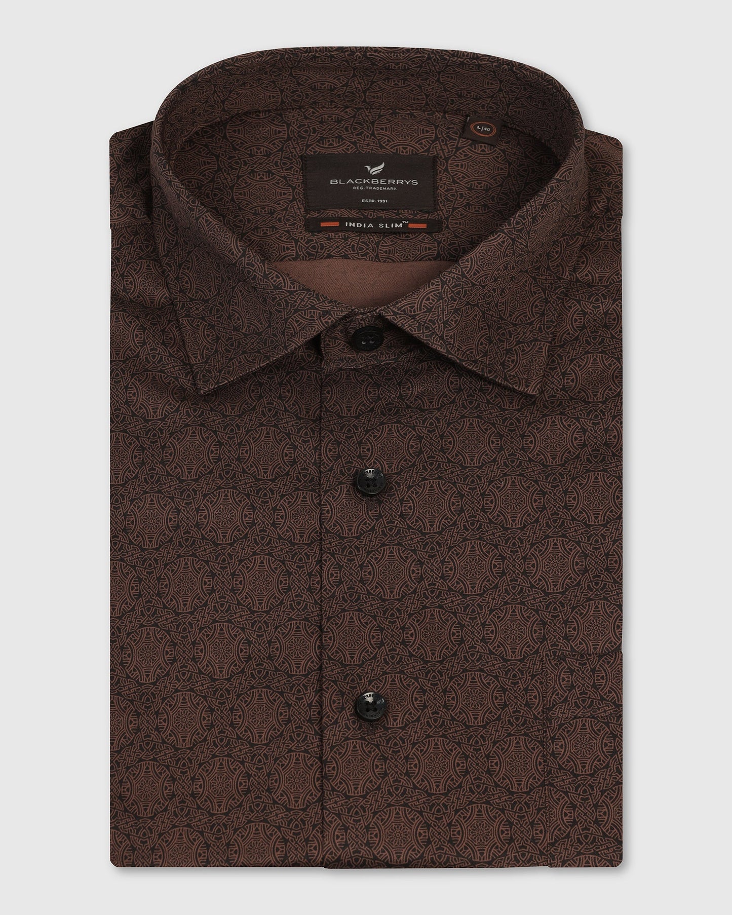 Formal Black Printed Shirt -  Enzo