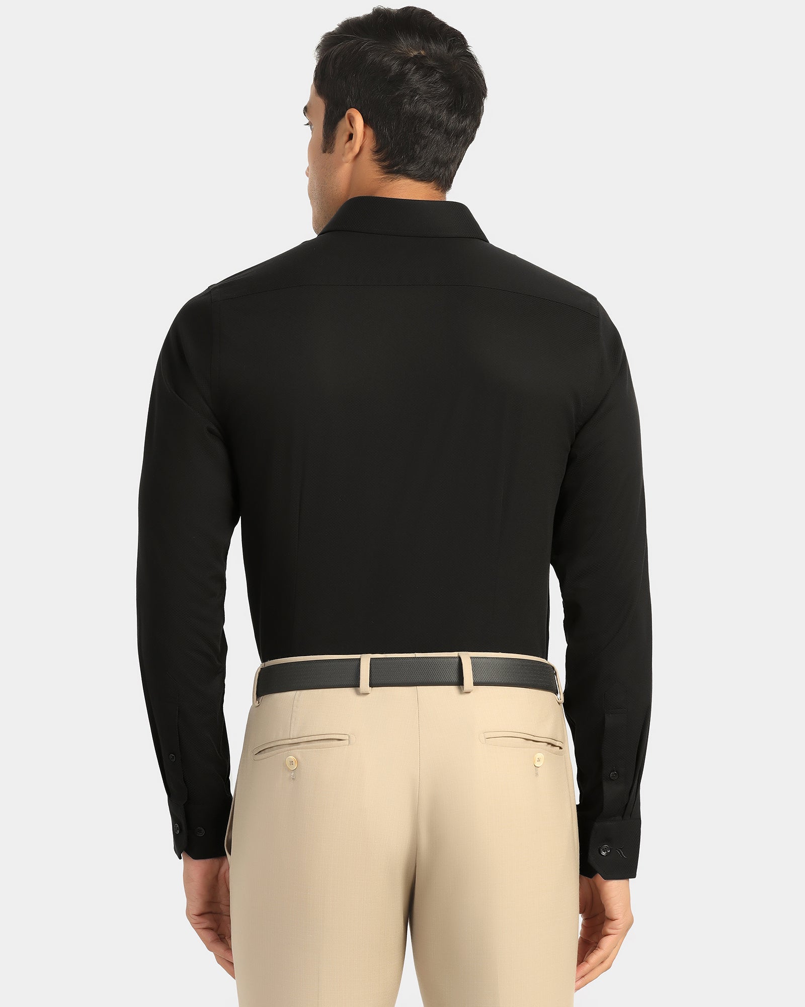 Formal Black Textured Shirt - Noir