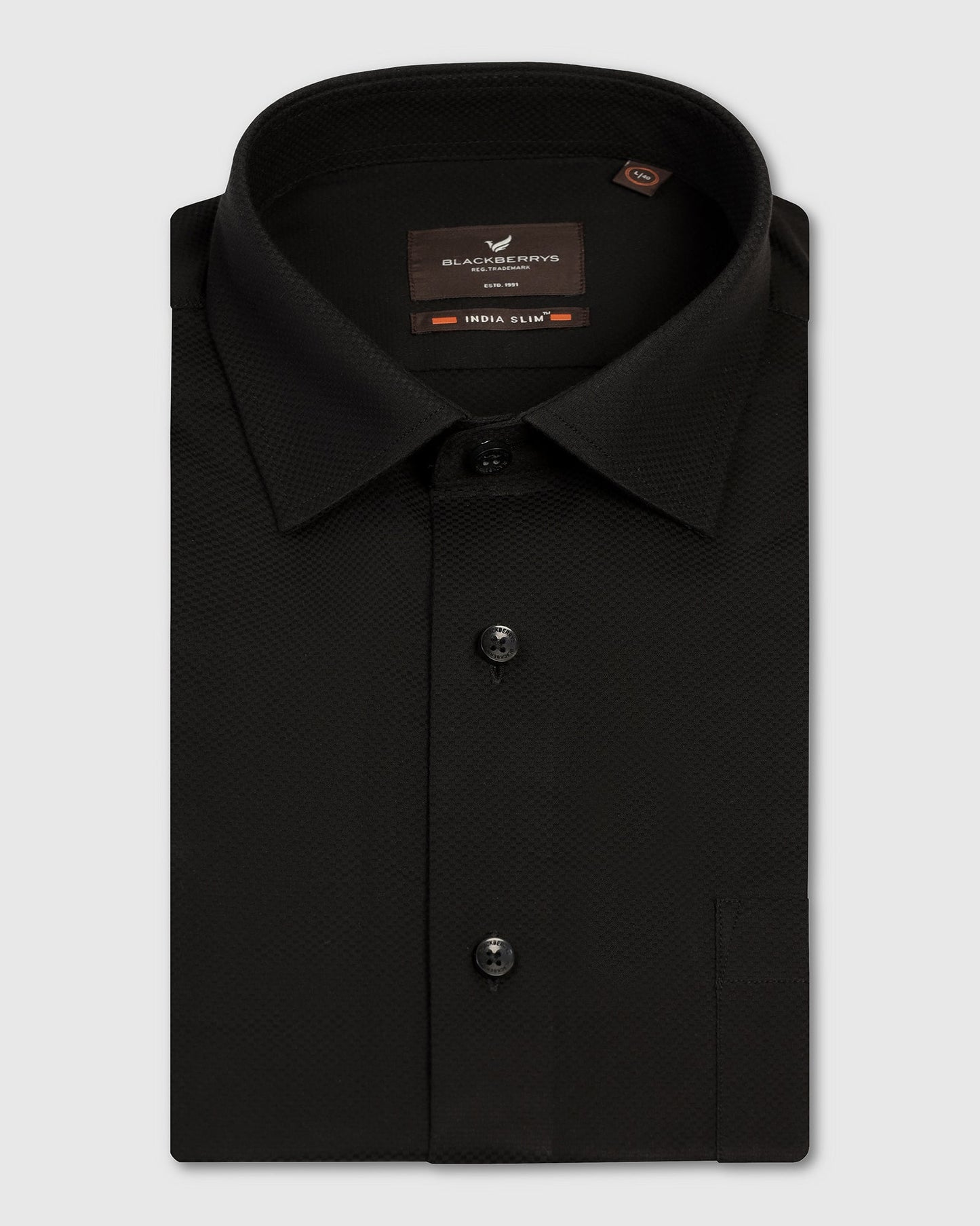 Formal Black Textured Shirt - Noir