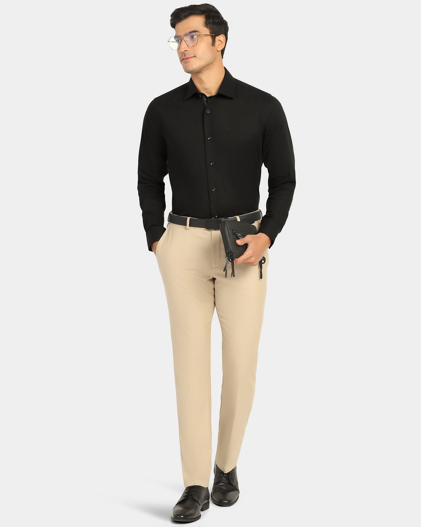 Formal Black Textured Shirt - Noir