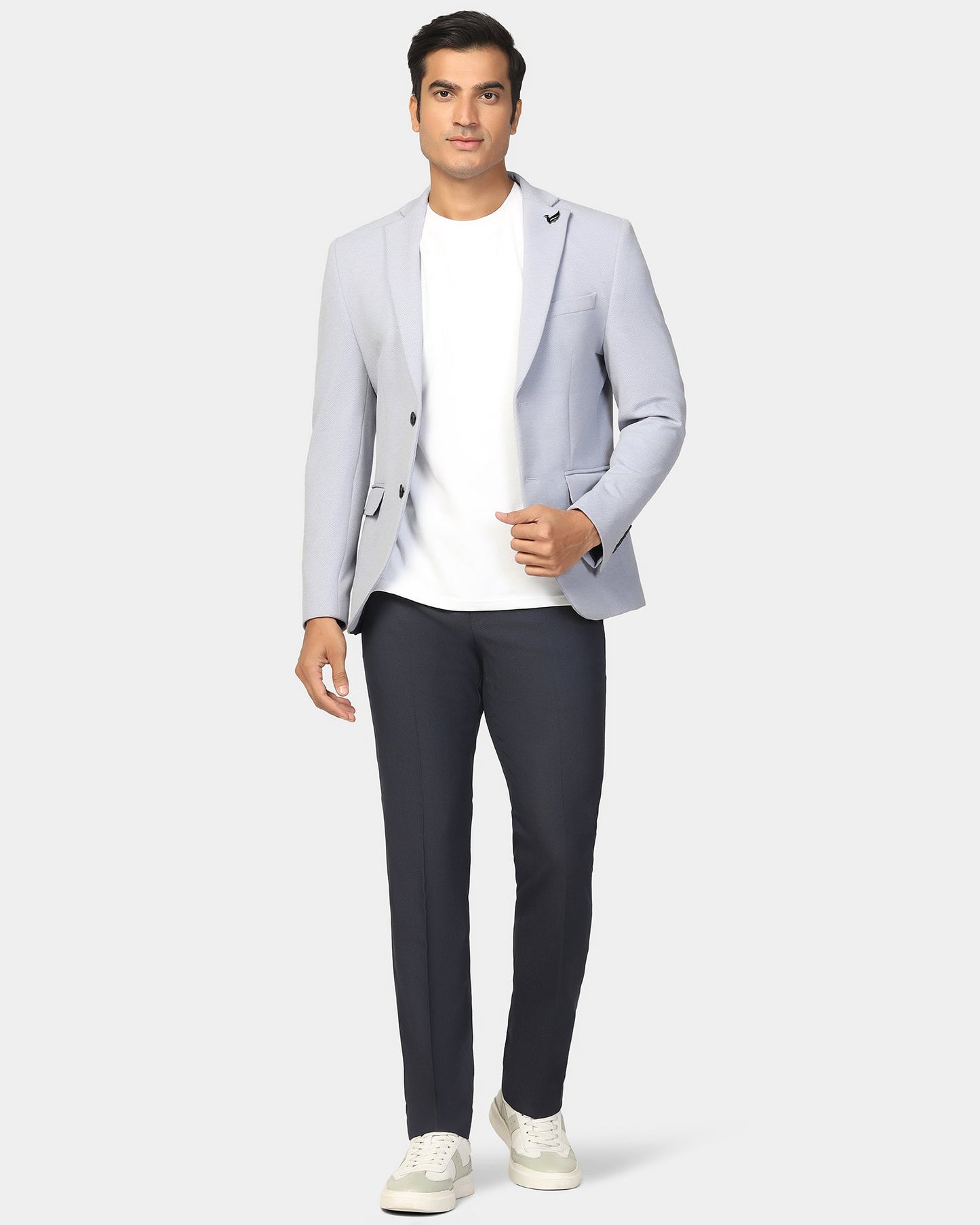 Formal Blue Textured Blazer - Revlon