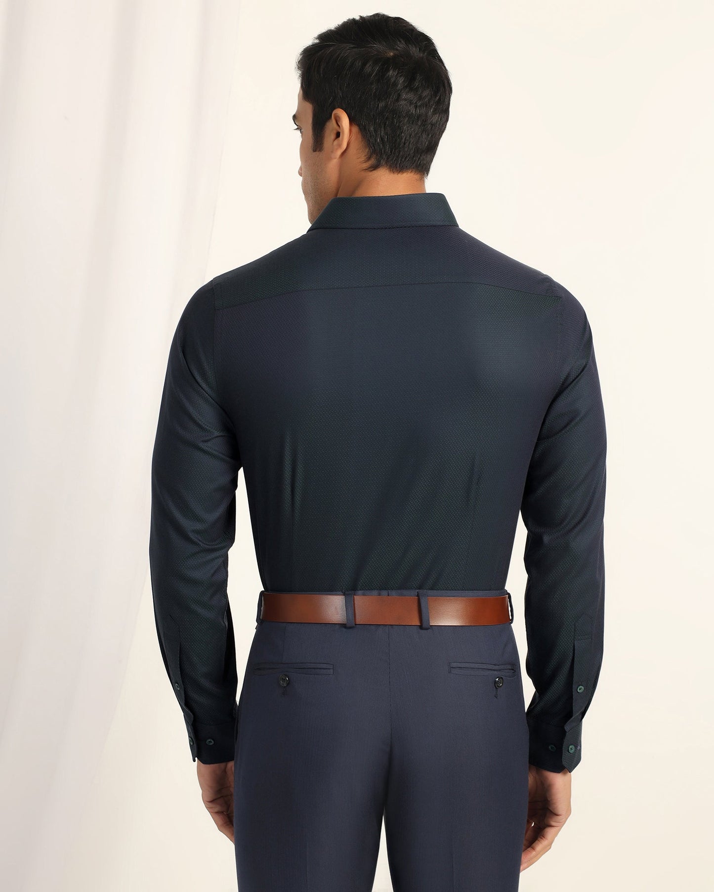 Formal Teal Textured Shirt - Dario