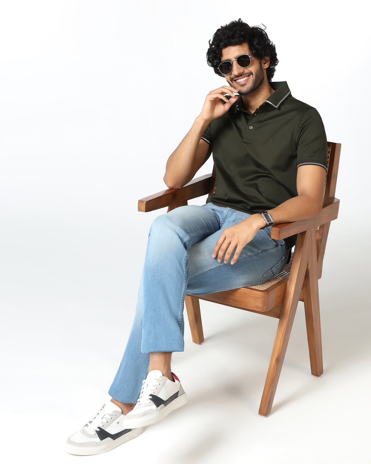 Kelp Solid Polo - Mond