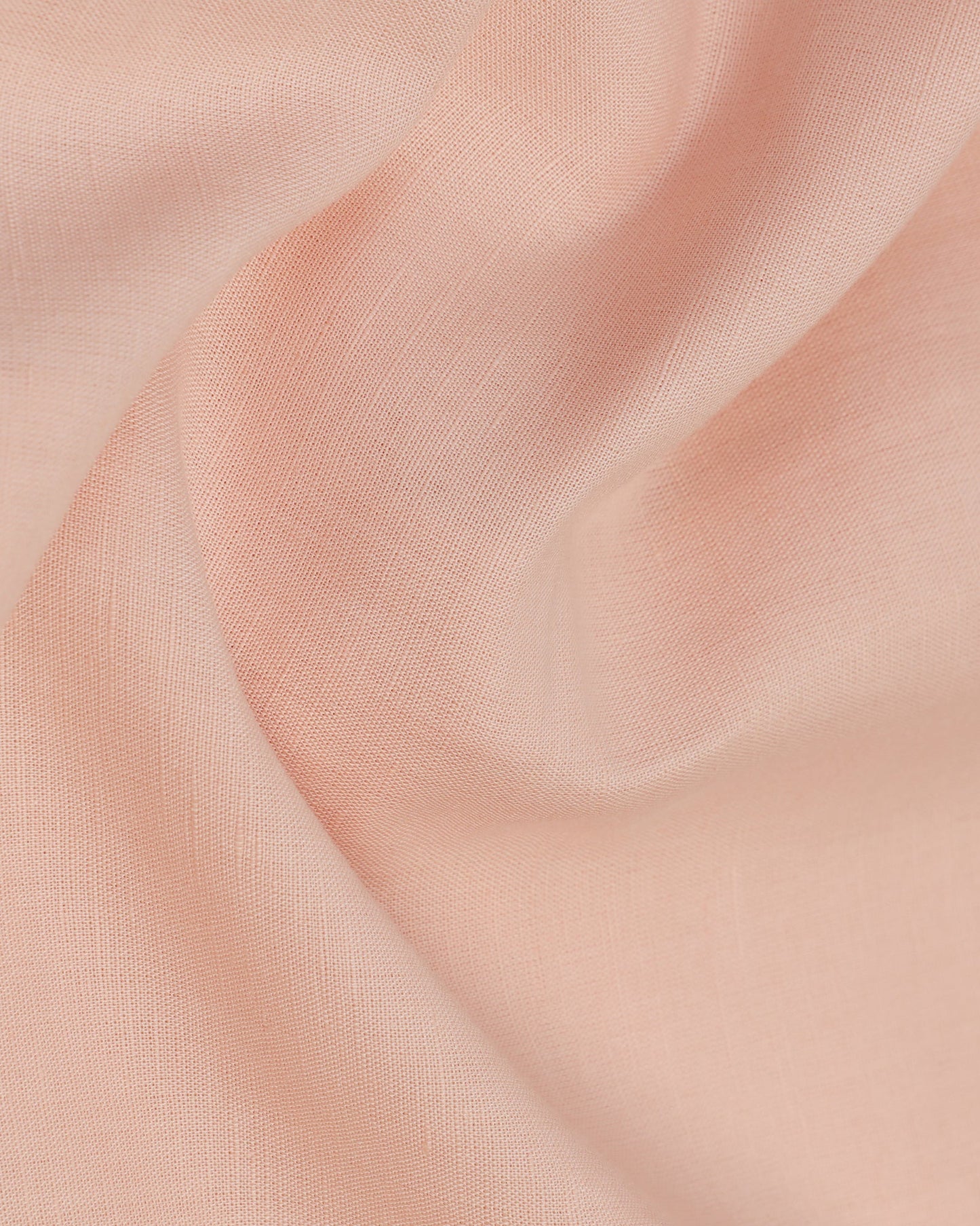 Linen Casual Peach Solid Shirt - Salmon