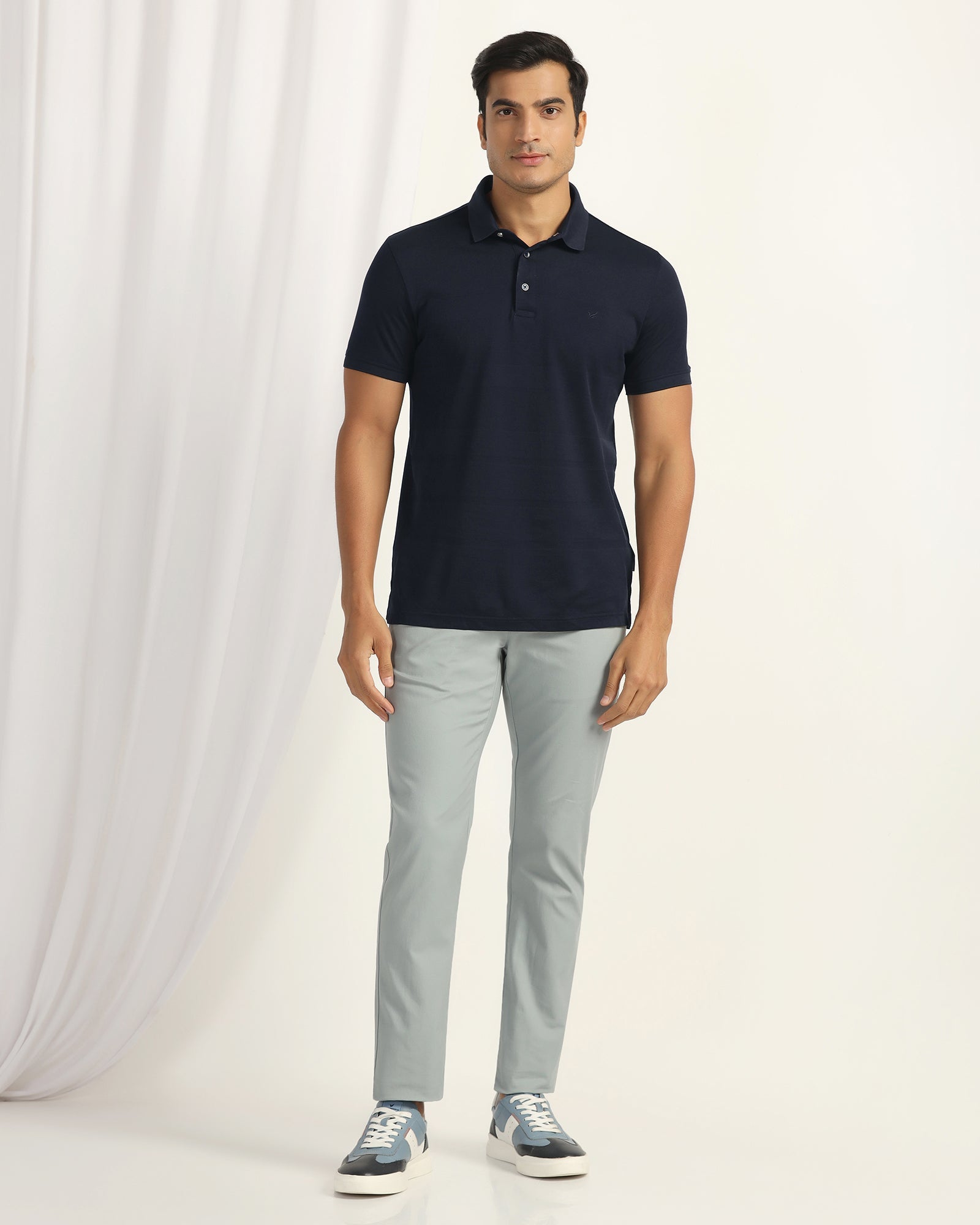 Polo Dark Navy Stripe T-Shirt - Zeta