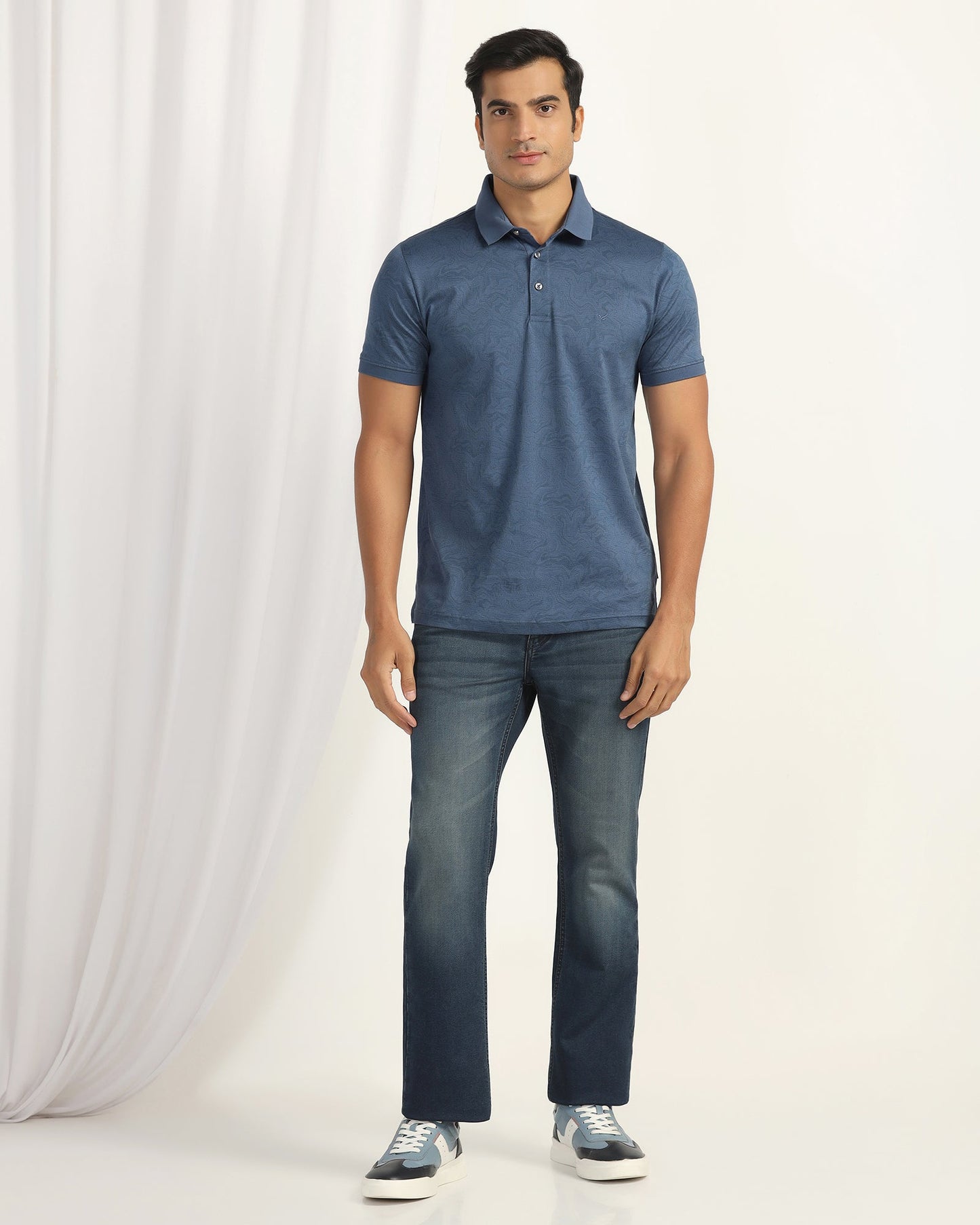 Polo Navy Printed T-Shirt - Trip
