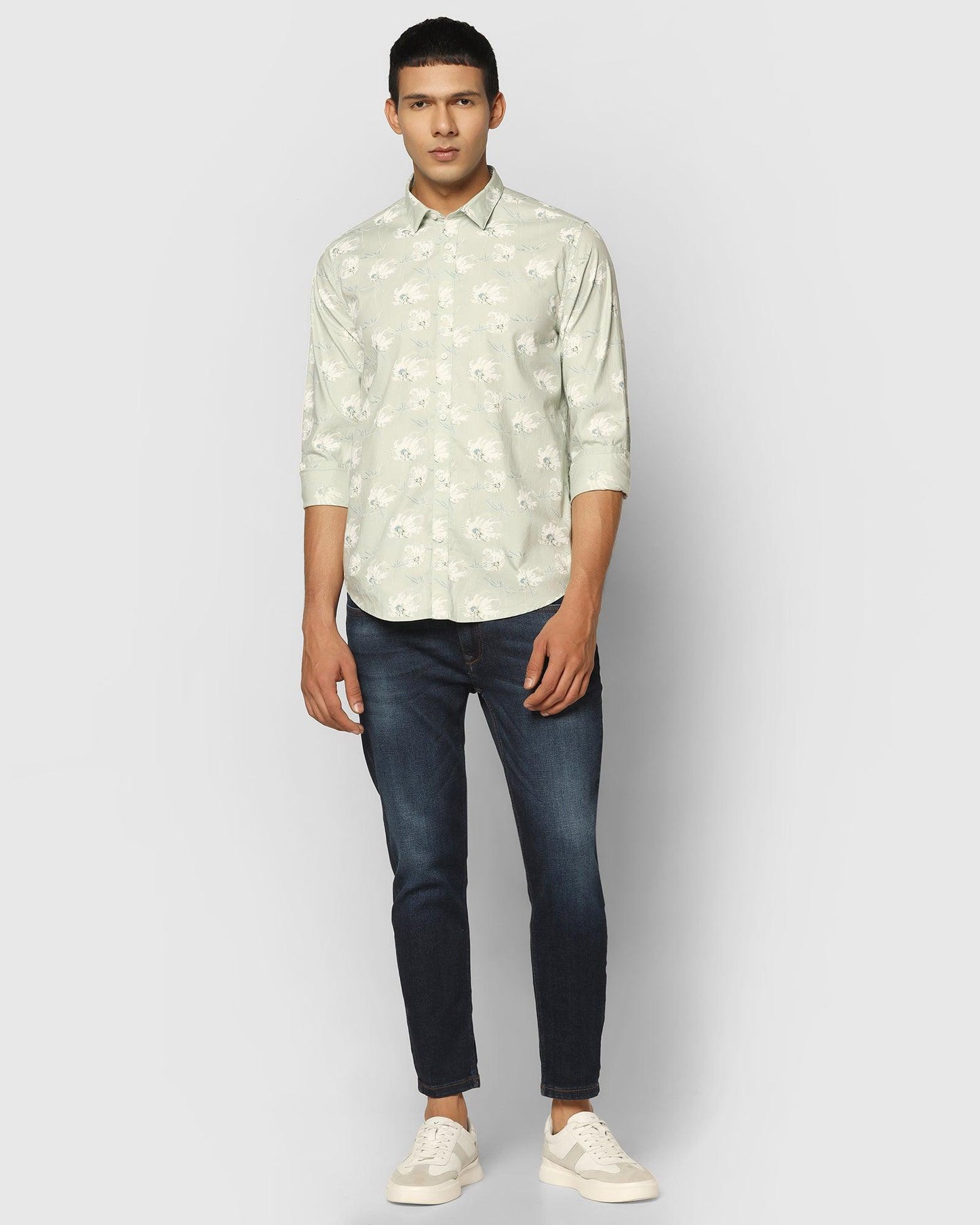 Printed Casual Shirt In Mint (Linz)