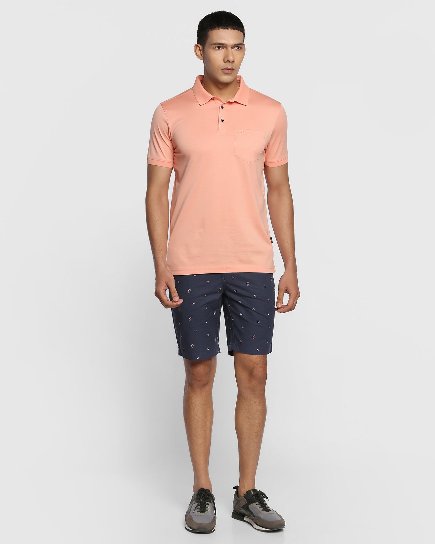 Printed Casual Shorts In Navy (Lisa)