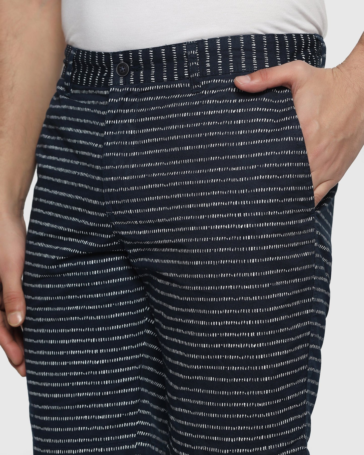 Printed Casual Shorts In Navy (Nate)