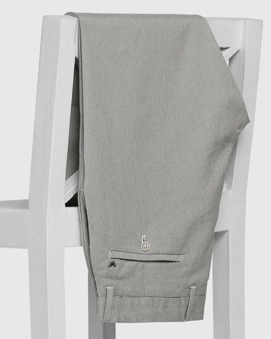 Textured Casual Khakis In Light Grey B-91 (Gama)