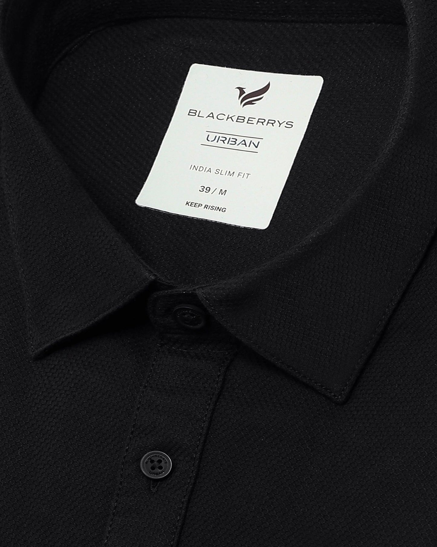 Textured Casual Shirt In Black (Bolt)